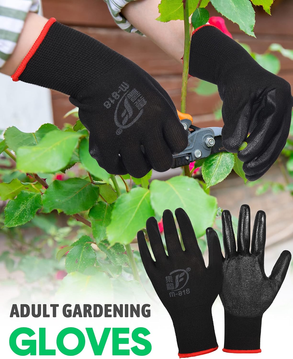 Honeydak 36 Pairs Garden Gloves Bulk for Men Women | Heavy Duty Work Gloves, Breathable Rubber Coated, Durable