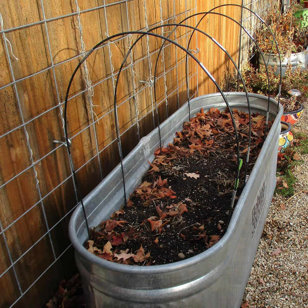 Greenhouse Hoops Grow Tunnel, 10 Sets 7FT Garden Hoops | Rust-Proof Fiberglass Frame for Raised Beds, Garden Netting