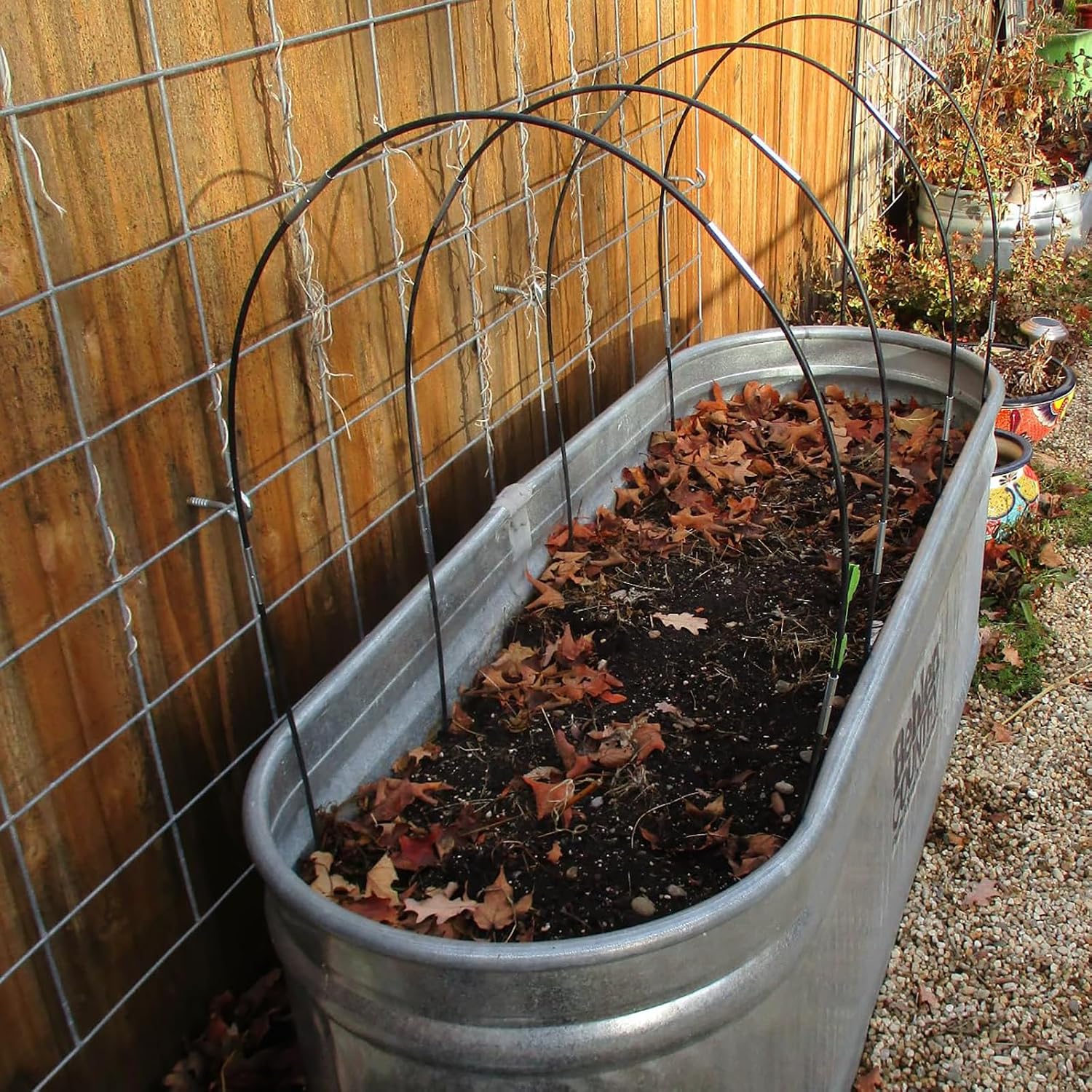 Greenhouse Hoops Grow Tunnel, 10 Sets 7FT Garden Hoops | Rust-Proof Fiberglass Frame for Raised Beds, Garden Netting