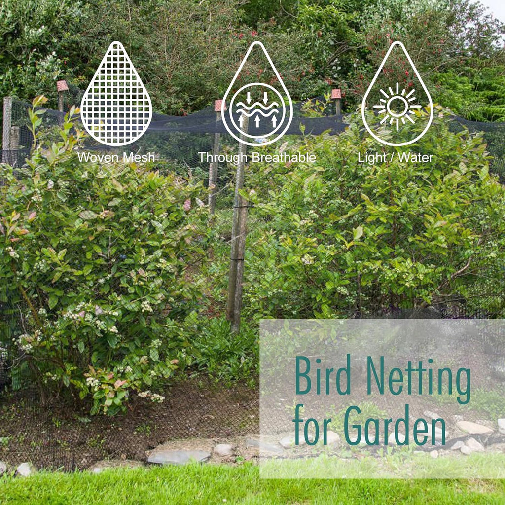 Bird Netting for Garden, Fetanten 13 x 40 FT Netting for Garden Protection | Heavy Duty Woven Bird Mesh Garden Netting
