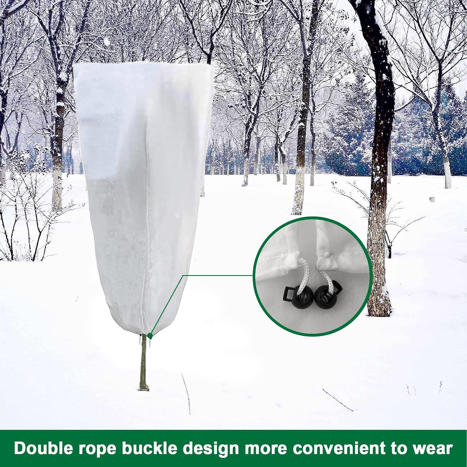 Large Size 6 Packs Plant Covers Freeze Protection 47 x 71 Inch, Upgraded Tree Frost Cloth for winter, 2.8oz/yd² Frost