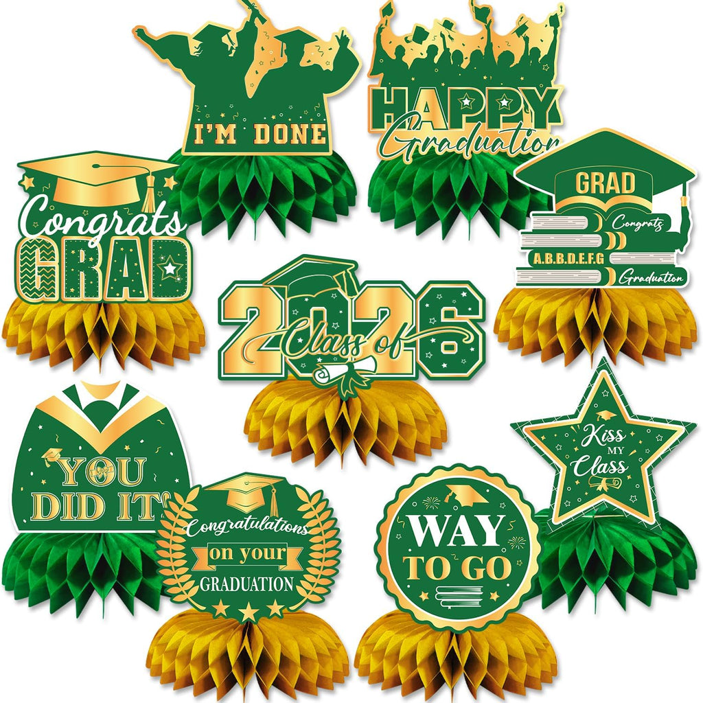 Graduation Table Decorations Class of 2026, 9Pcs Graduation Centerpieces