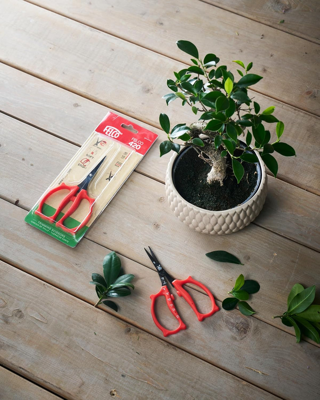Felco 420 Trimming Scissors – 6.1" Garden Clippers with Fine Tip & Non-Stick Blade | Pruning Shears for Gardening