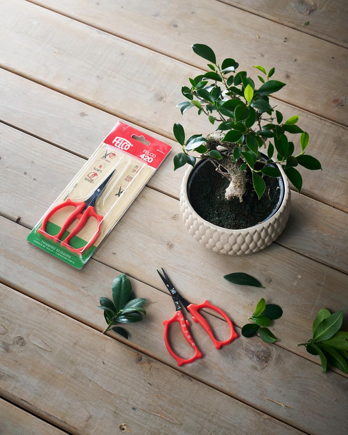 Felco 420 Trimming Scissors – 6.1" Garden Clippers with Fine Tip & Non-Stick Blade | Pruning Shears for Gardening