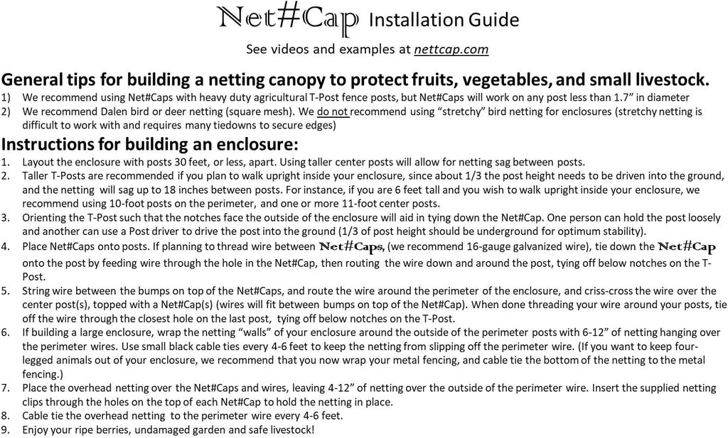 Bird Netting Post caps Madbird (5 Pack) for Bird-X, Birdbgone, Birdblock for Protecting Chickens, Blueberries.