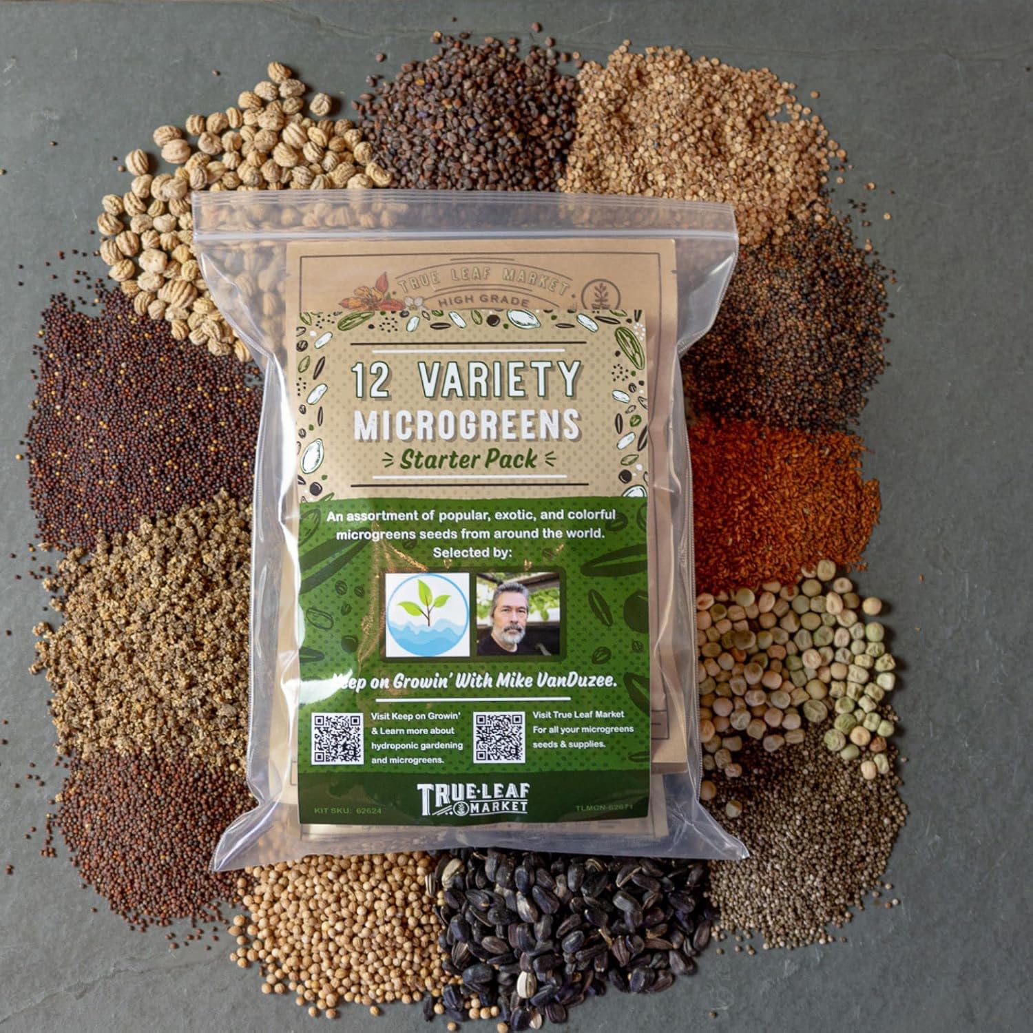 Mountain Valley Seed Co 12 Variety Pack Microgreens Seeds Kit Broccoli Seed | Sprouting Plus Purple Radish, Beet