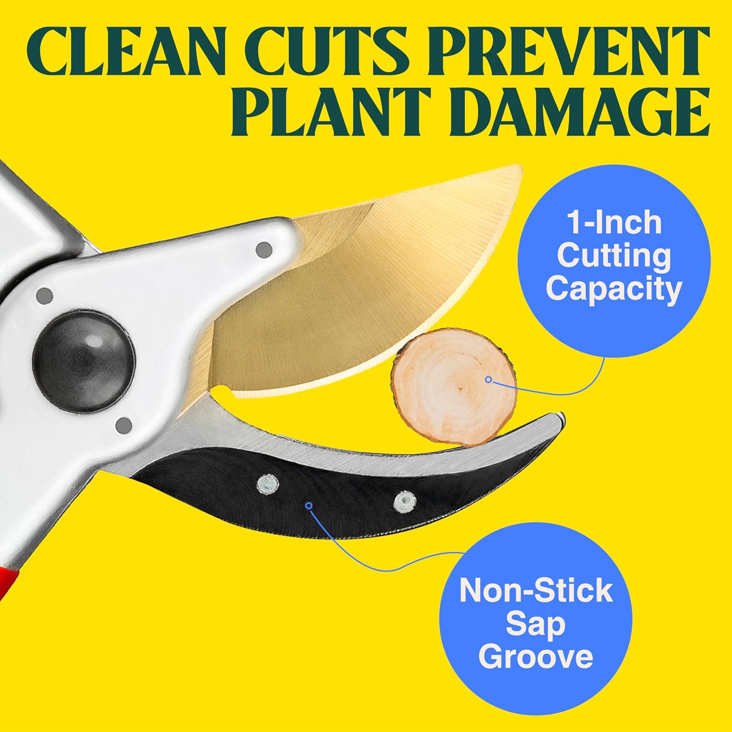 Haus & Garten ClassicPRO 8.5" Premium Titanium Bypass Garden Shears - Use as Pruners, Pruning Shears for Gardening