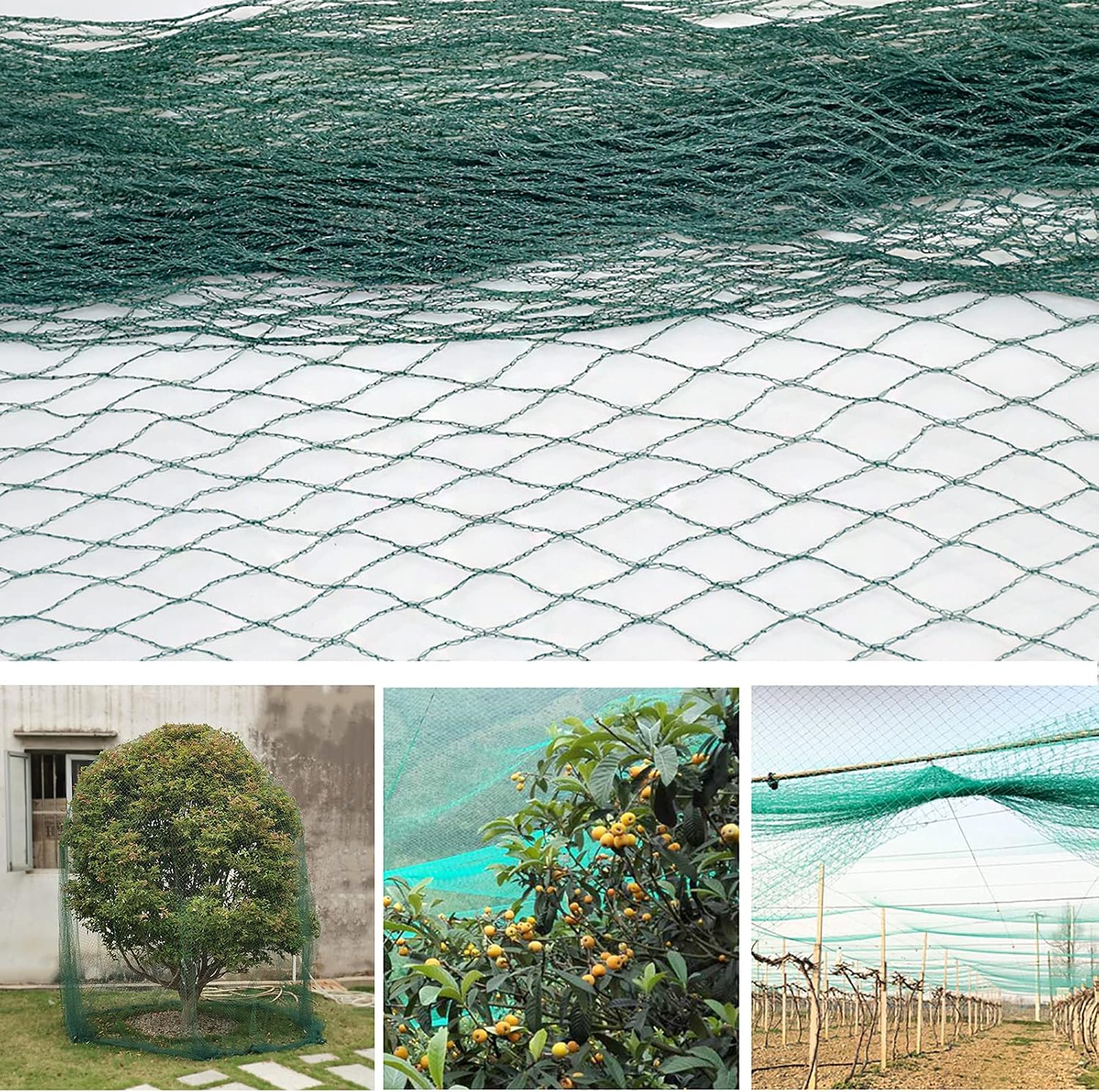 Anti Bird Netting for Garden Woven Mesh - Heavy Duty Protect Plants and Fruit Trees from Rodents Birds Deer Poultry