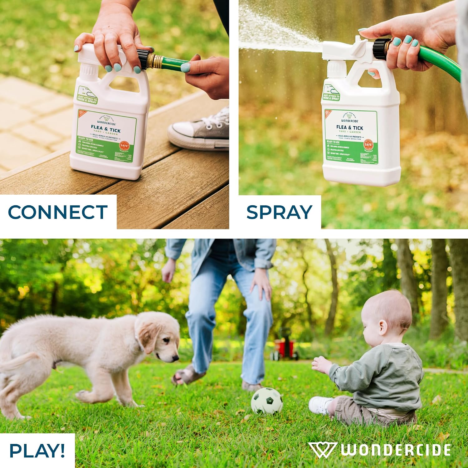 Wondercide - Flea & Tick Yard Spray with Natural Essential Oils - 32 oz | Ready to Use Killer, Treatment, and Repellent