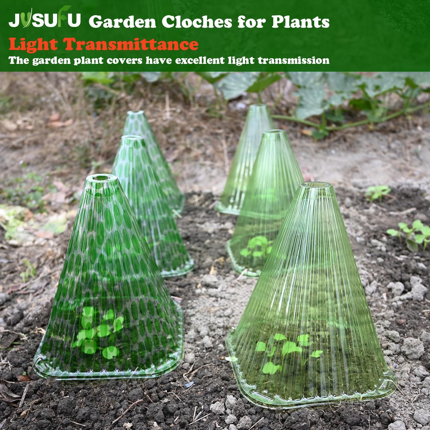 Garden Cloches for Plants, 20 Pack Plant Covers | Reusable Plant Bell Cover Protects Plants from Birds, Frost,Snails