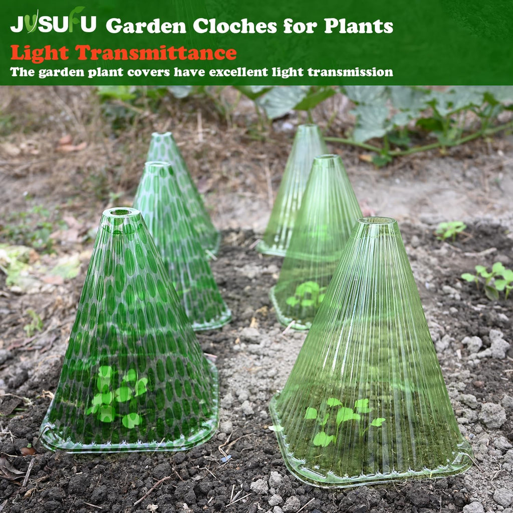 Pack 40 Garden Cloches for Plants, Reusable Bell Plant Cover | Plant Covers Protectors from Animals Snails /Birds