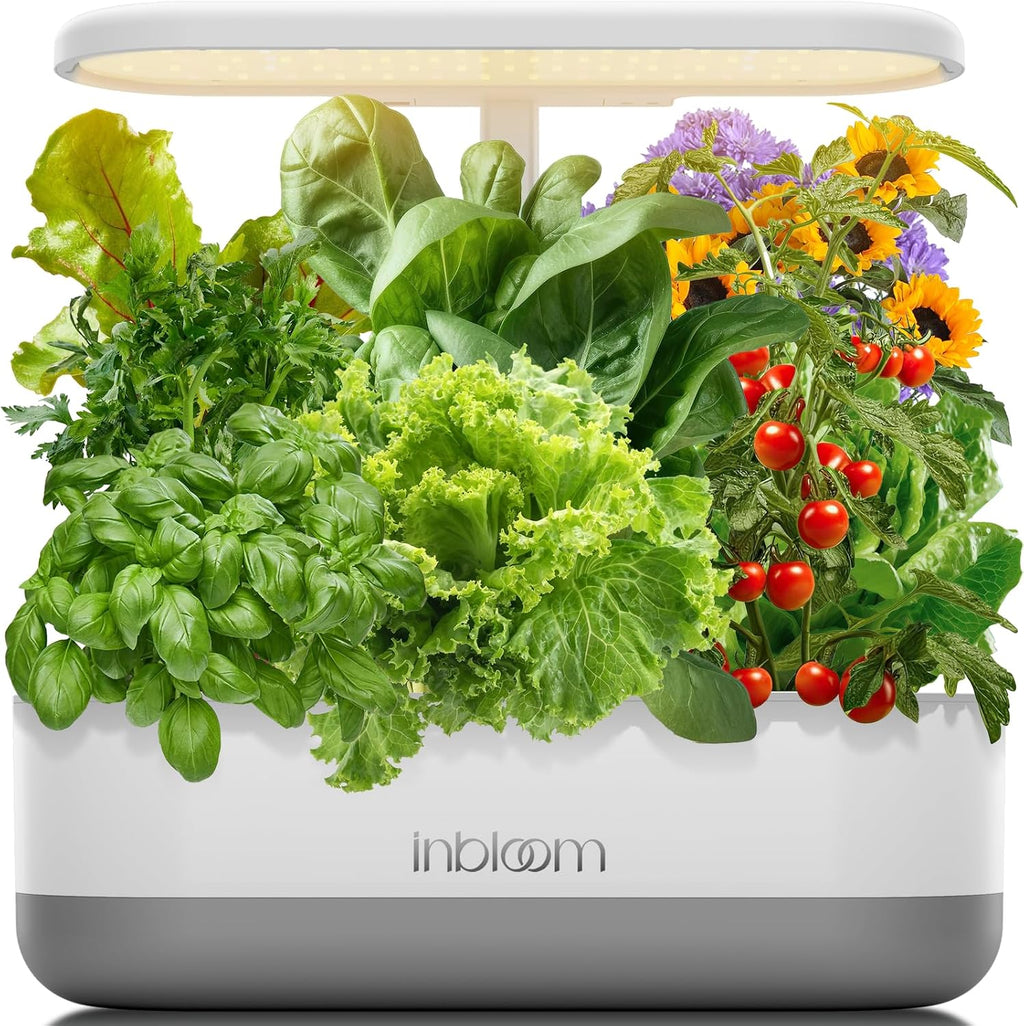 inbloom 12 Pods Hydroponics Growing System + 50 Packs Grow Sponges