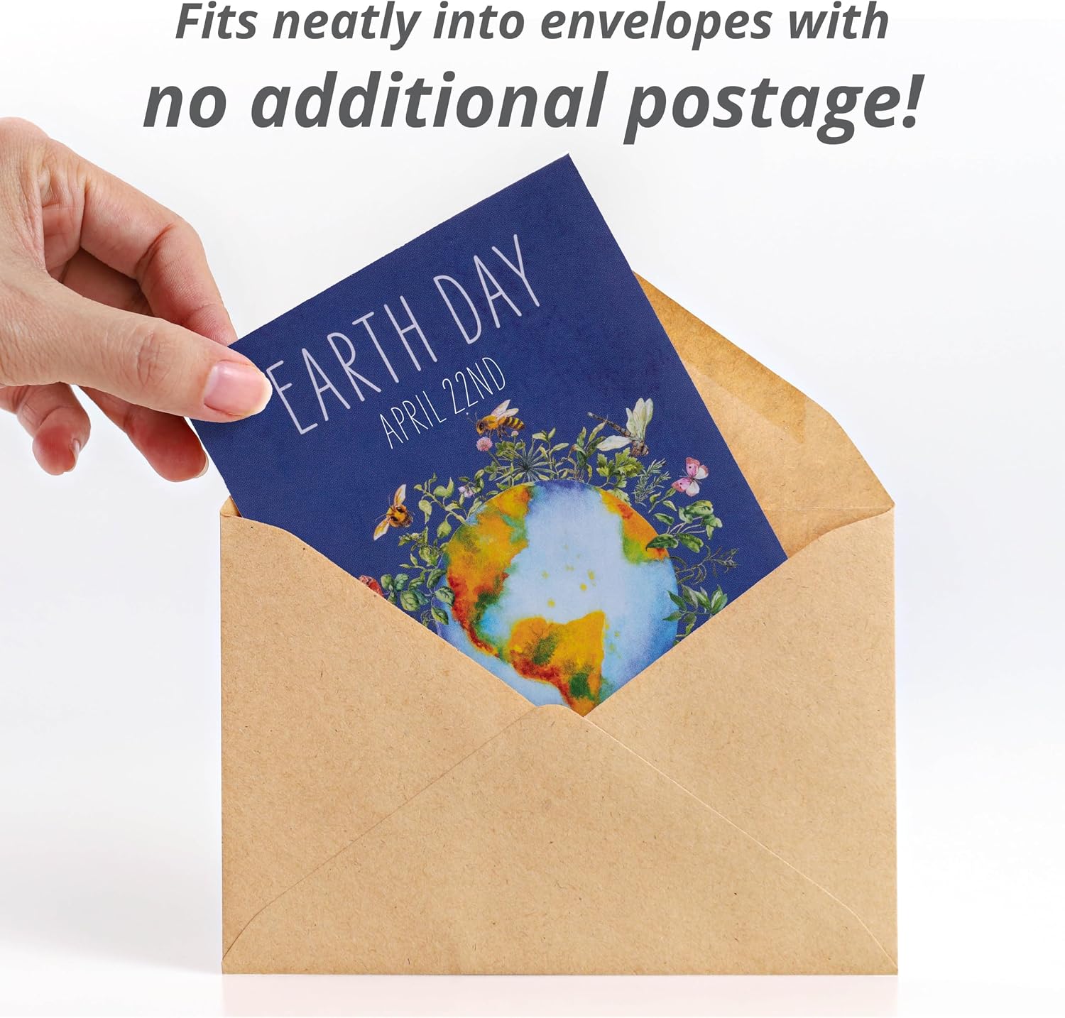 Earth Day Planet Pollinator Flowers | Illustrated Bee Butterfly Flower Seed Packets | Environmental Favors for Events