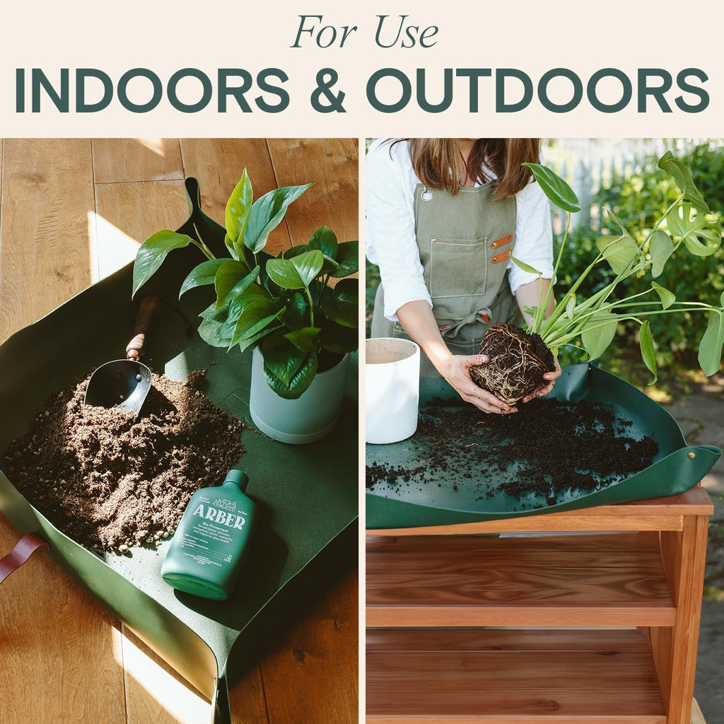Repotting Mat 30" x 30" Waterproof Foldable Potting Mat for Indoor Plants | Large reusable potting mat with 4-inch