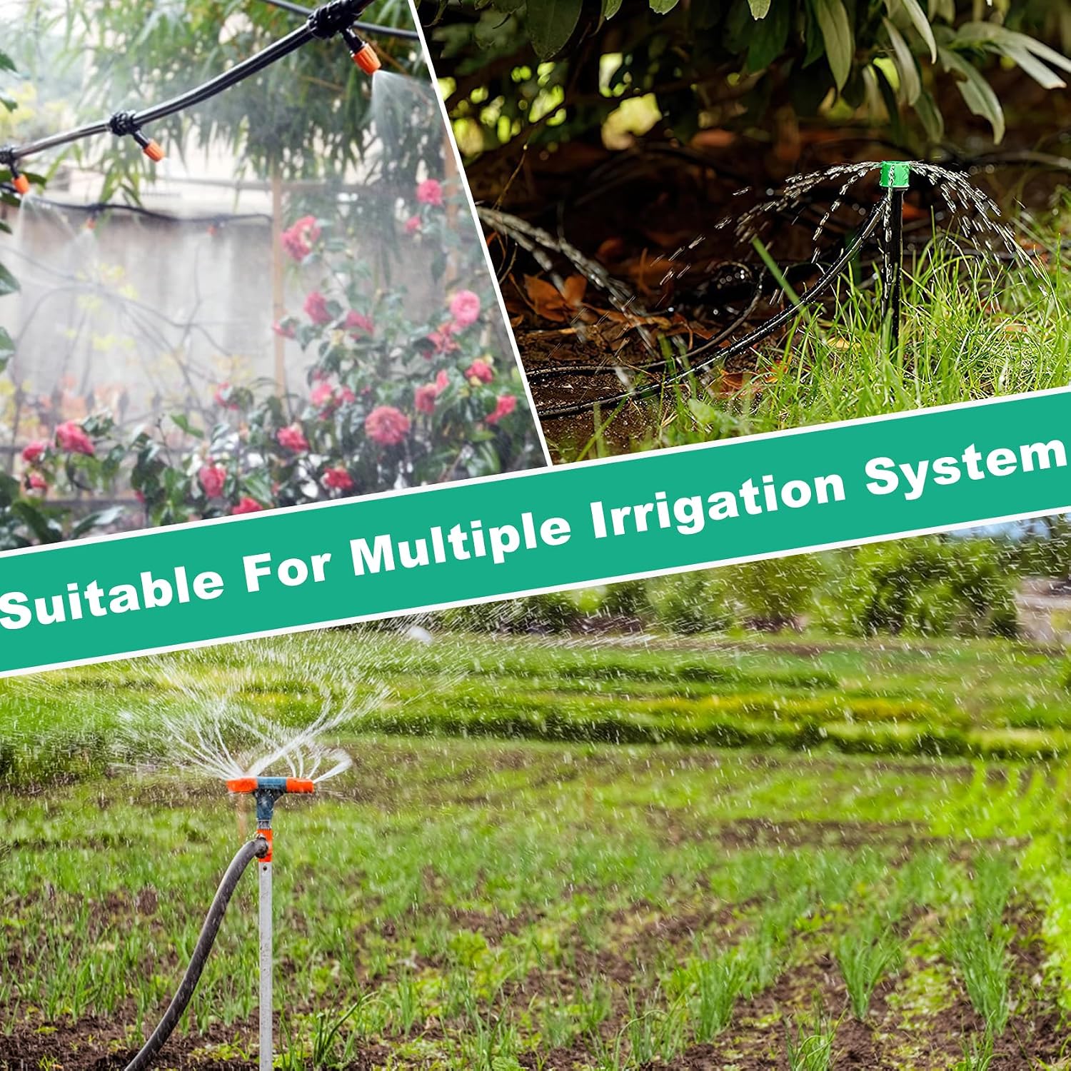 1/2 Inch Irrigation Tubing, 50 ft Polyethylene Irrigation Hose, Thick, Durable, and Flexible Drip Irrigation Tubing