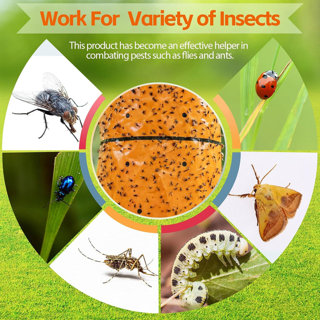 12 Rolls Spotted Lantern Fly Tree Trap 30 Feet Each Roll Lanternfly Tree Outdoor Fruit Fly Sticky Strips Paper Insect