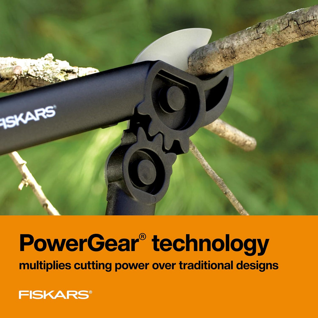 Fiskars 15” PowerGear Garden Anvil Loppers, Tree Trimmer, 1.25" Cuts