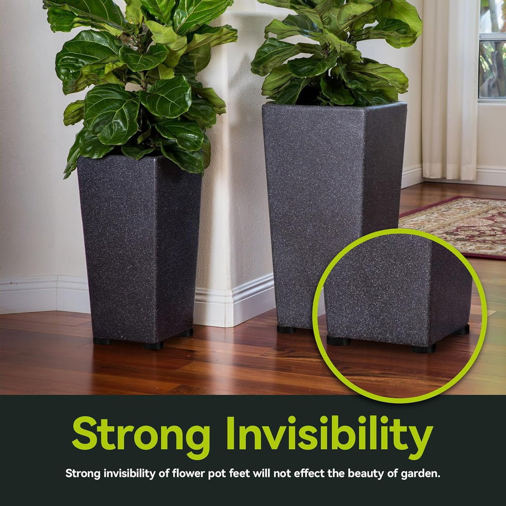 28 Pcs Plant Pot Feet | Non-Slip Surface for Plant Pots, Solid Rubber Pots Risers, Pot Lifters for Indoor or Outdoor