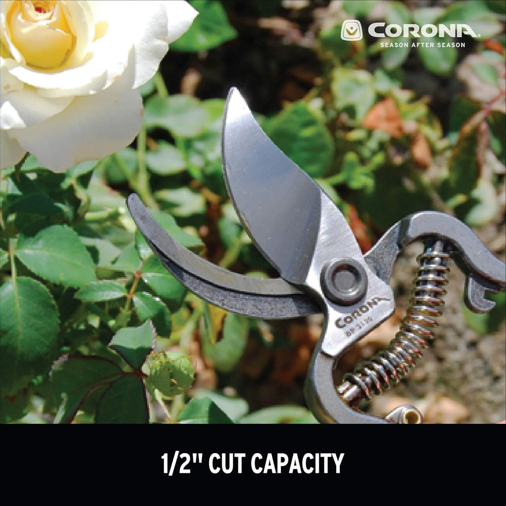 Corona Tools ClassicCUT Forged Bypass Hand Pruner – 1/2-inch Cut Capacity Heavy-Duty Garden Hand Pruner for Tree, Shrub
