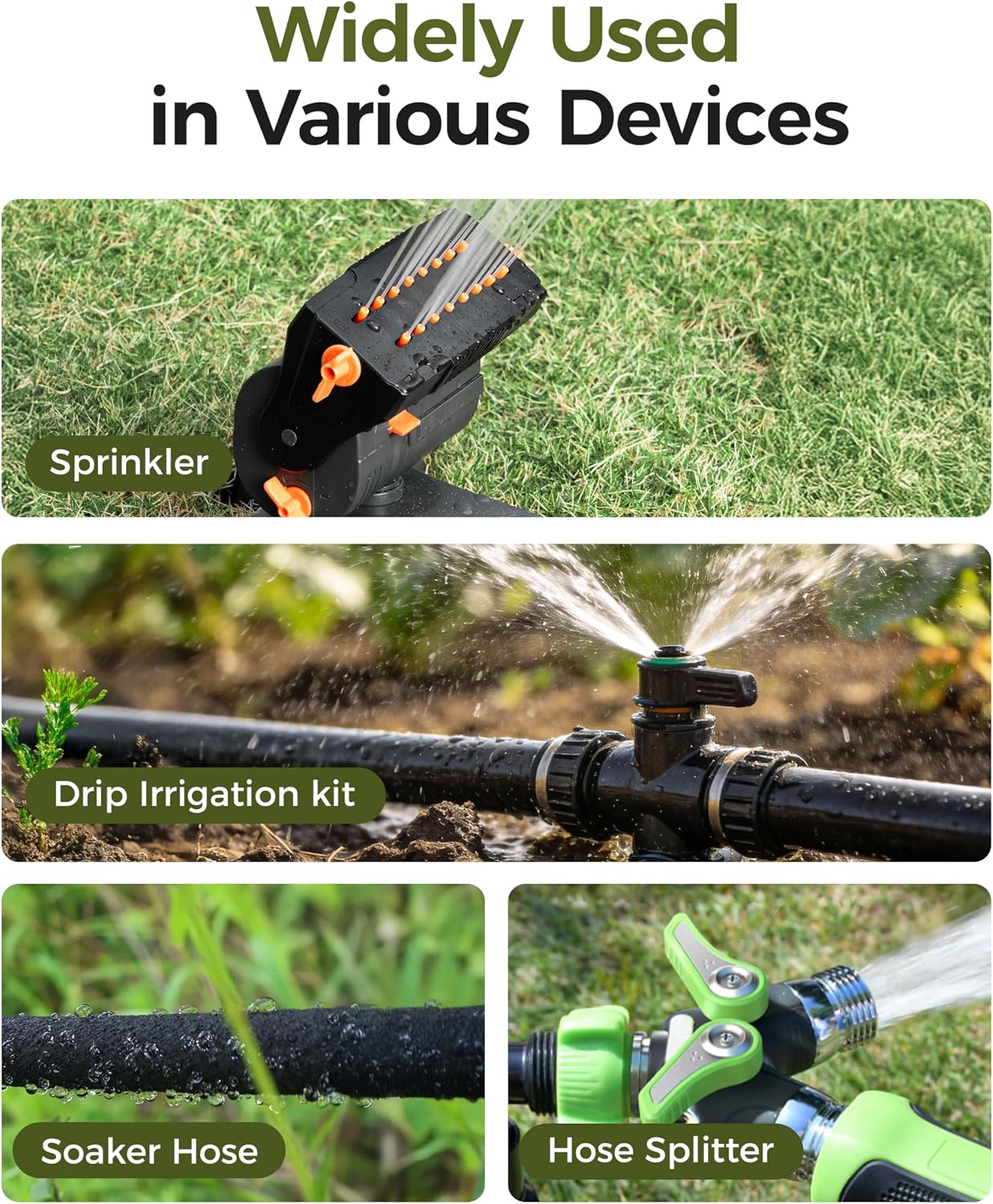 Diivoo Brass Hose Timer, Programmable Garden Timers for Watering | IP66 Waterproof, Large Display Easy Programming