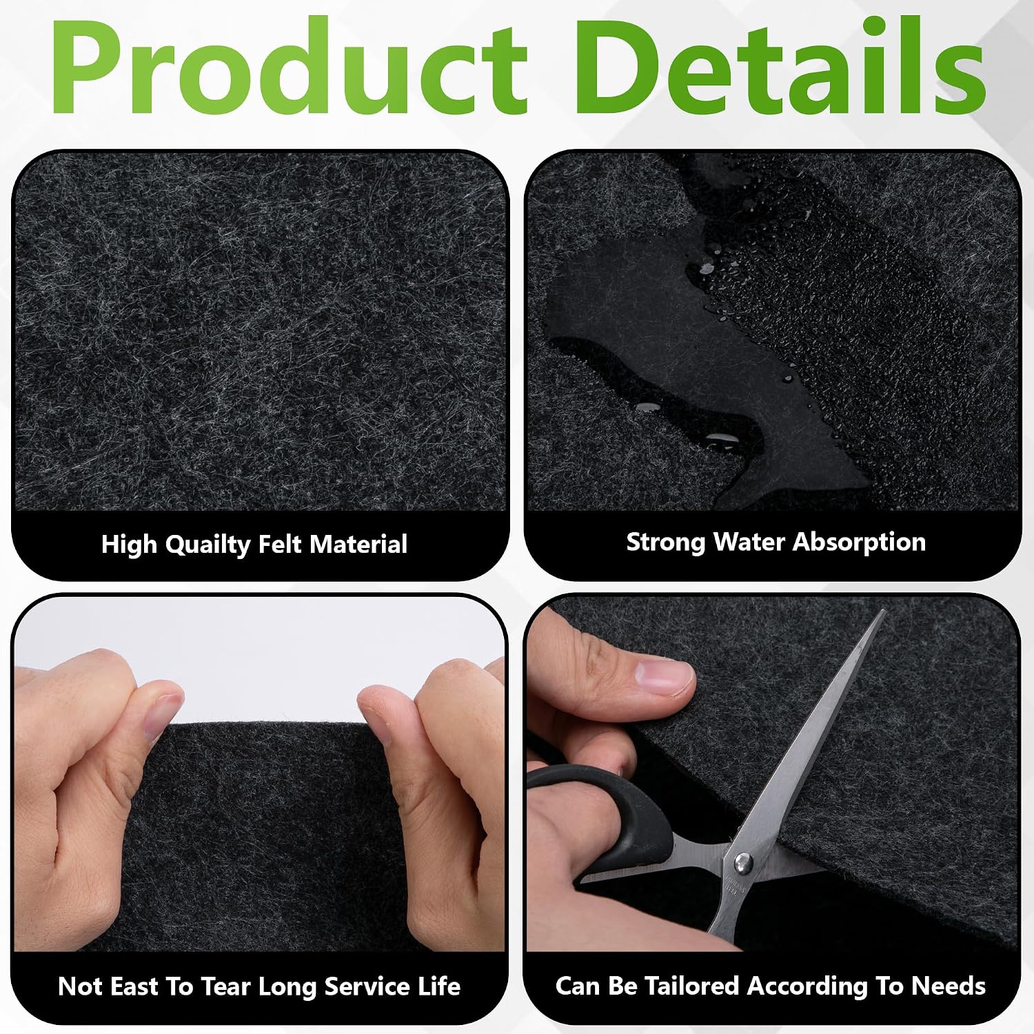 Adnee 145 x 35 Inch Automatic Plant Watering Mat-3mm Thick Self Watering Capillary Mat-Felt Plant Water Wicking Mat for