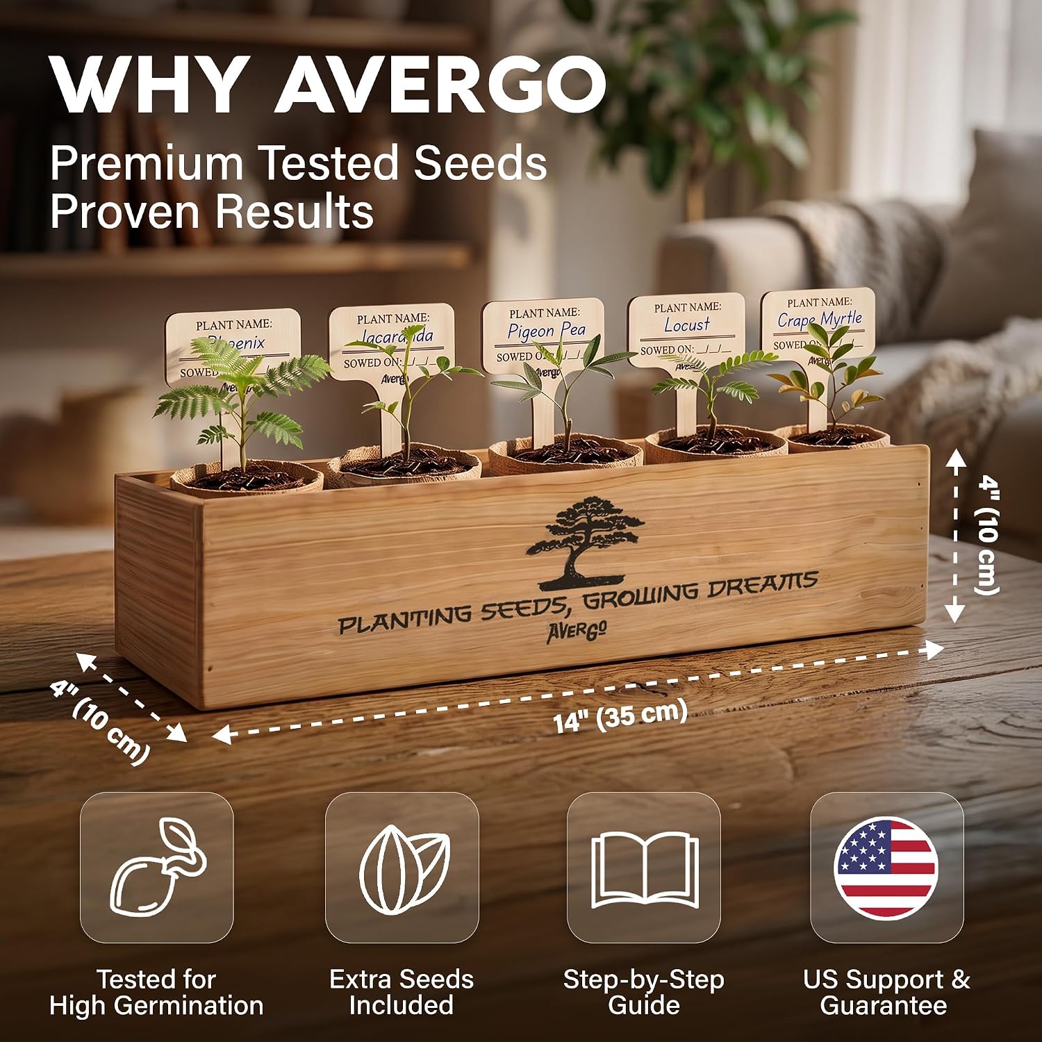 Bonsai Tree Kit Deluxe - Growing 5 Unique Japanese Bonzai Trees | Complete Indoor Bonsai Starter Kits for Growing Trees