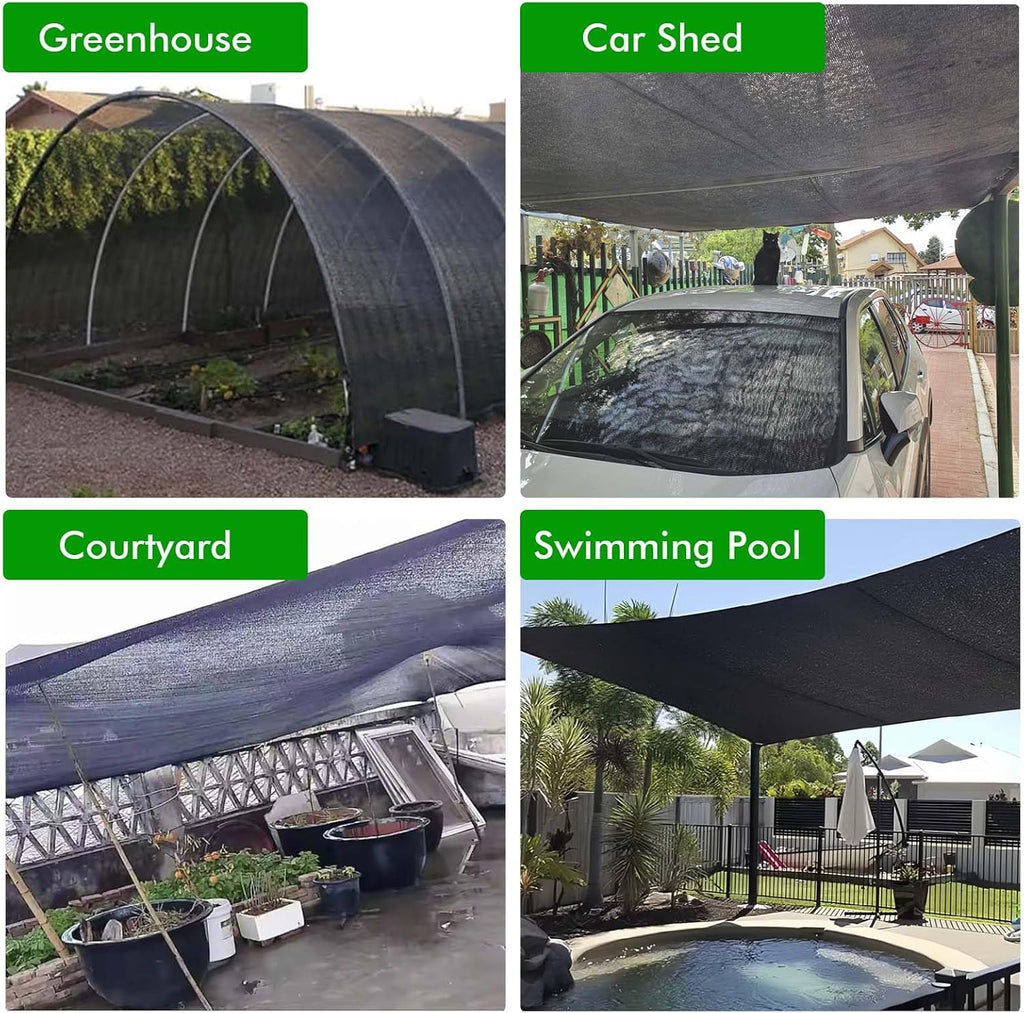 Shade Cloth Roll 6x100FT, 40% Shade Cloth Mesh for Garden | 40% Shade UV Resistant Shade Cloth Mesh Cover with Clips