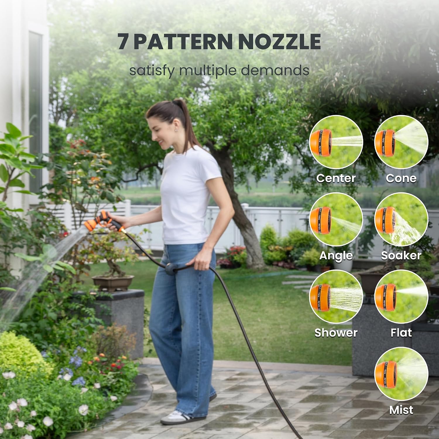 Giraffe Tools Retractable Garden Hose Reel 1/2"100FT Metal bracket | Wall Mount,Any Length Lock,Auto Rewind System,180°
