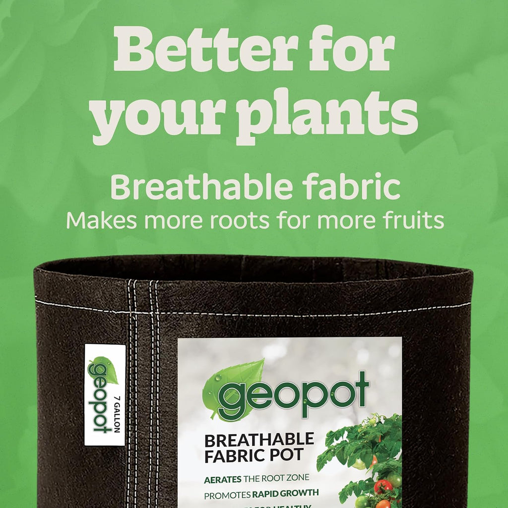 7 Gallon Fabric Grow Bags for Vegetables, Houseplants, Herbs & Flowers |5-Pack| Fabric Pots for Outdoors and Indoors