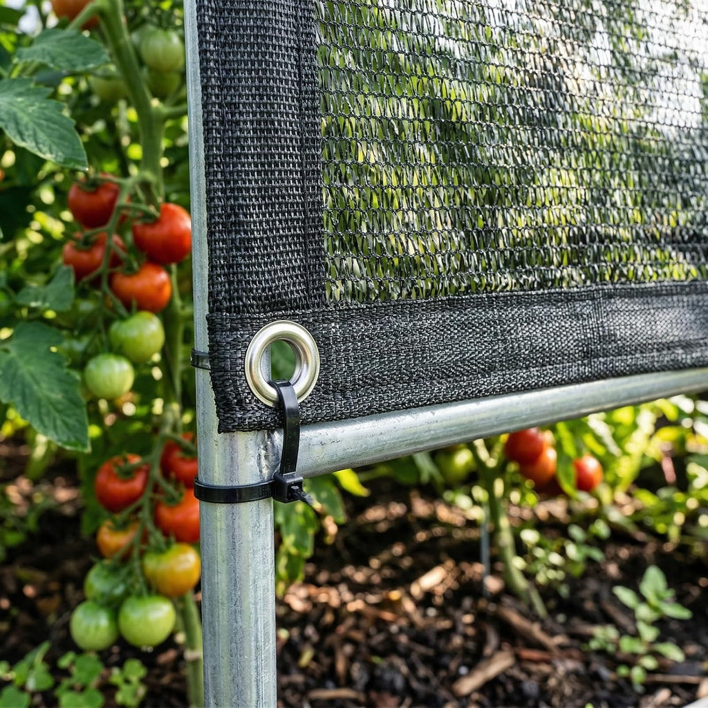 Royal Shade 30% Black Shade Cloth 10FT x 10FT Mesh Tarp with Grommets for Garden Patio, Plant Shading, Greenhouse