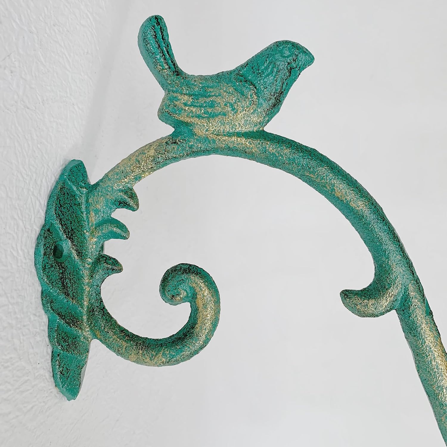 Rustic Bird-Shaped Decorative Wall Hook Hangers for Outdoor Hanging Plants, Basket, Brackets, Flower Pots, Bird Feeder