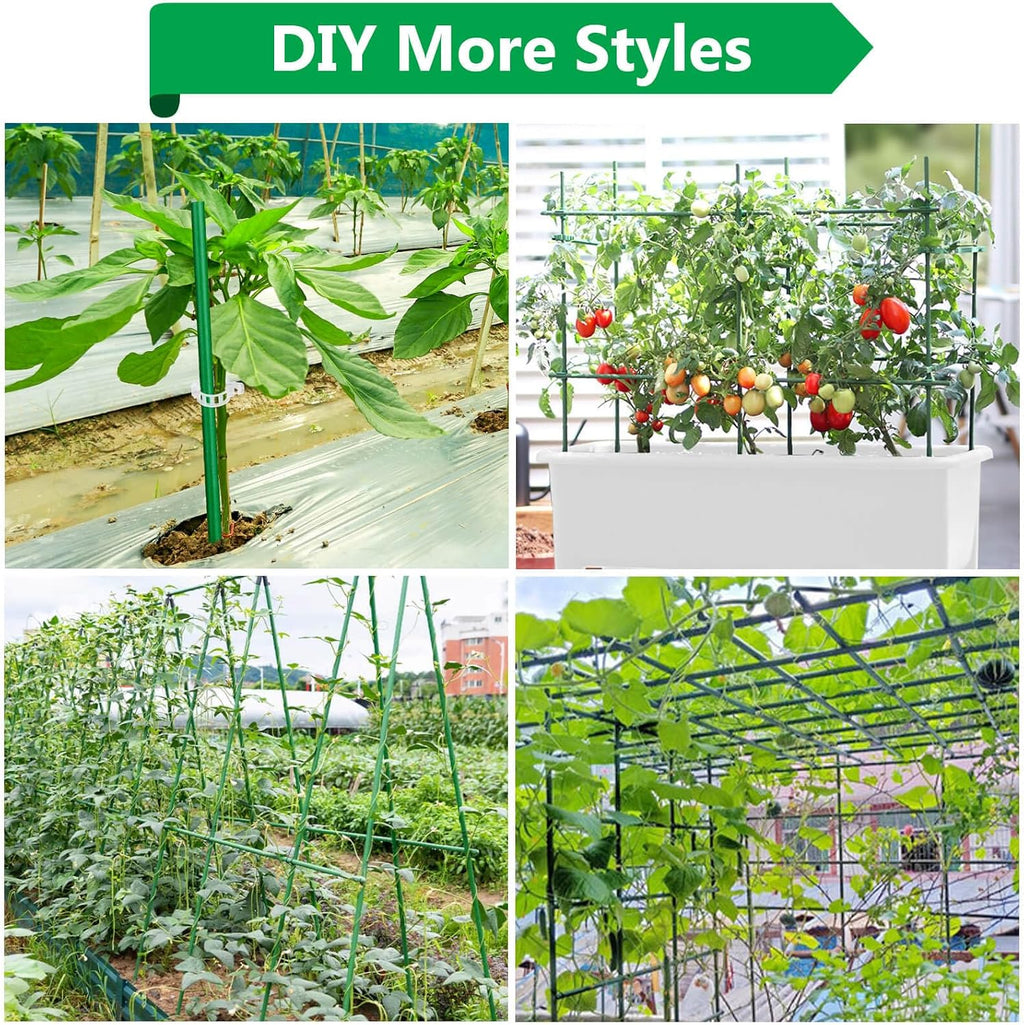 Lezmarket 80 Pack Garden Stakes(16" Each), Plant Support Stakes, DIY 4ft 5ft 6ft 7ft Sturdy Fiberglass Plant Sticks