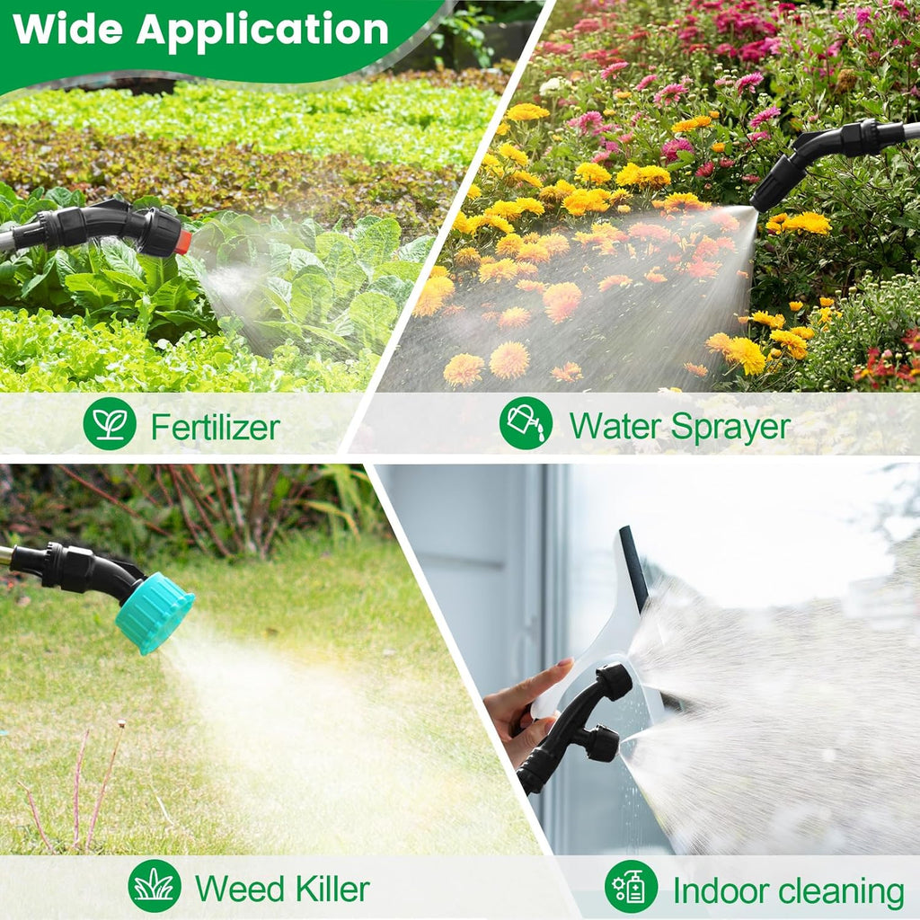 Battery Powered Sprayer 2 Gallon, 2026 Upgrade Electric Sprayer with 3 Adjustable Speed, Battery Indicator, 4 Mist