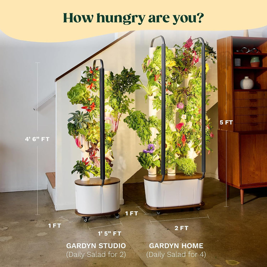 Gardyn Studio 2 Hydroponics Growing System - 16 Plants, Smart Tower | New & improved, non-GMO plants, herbs