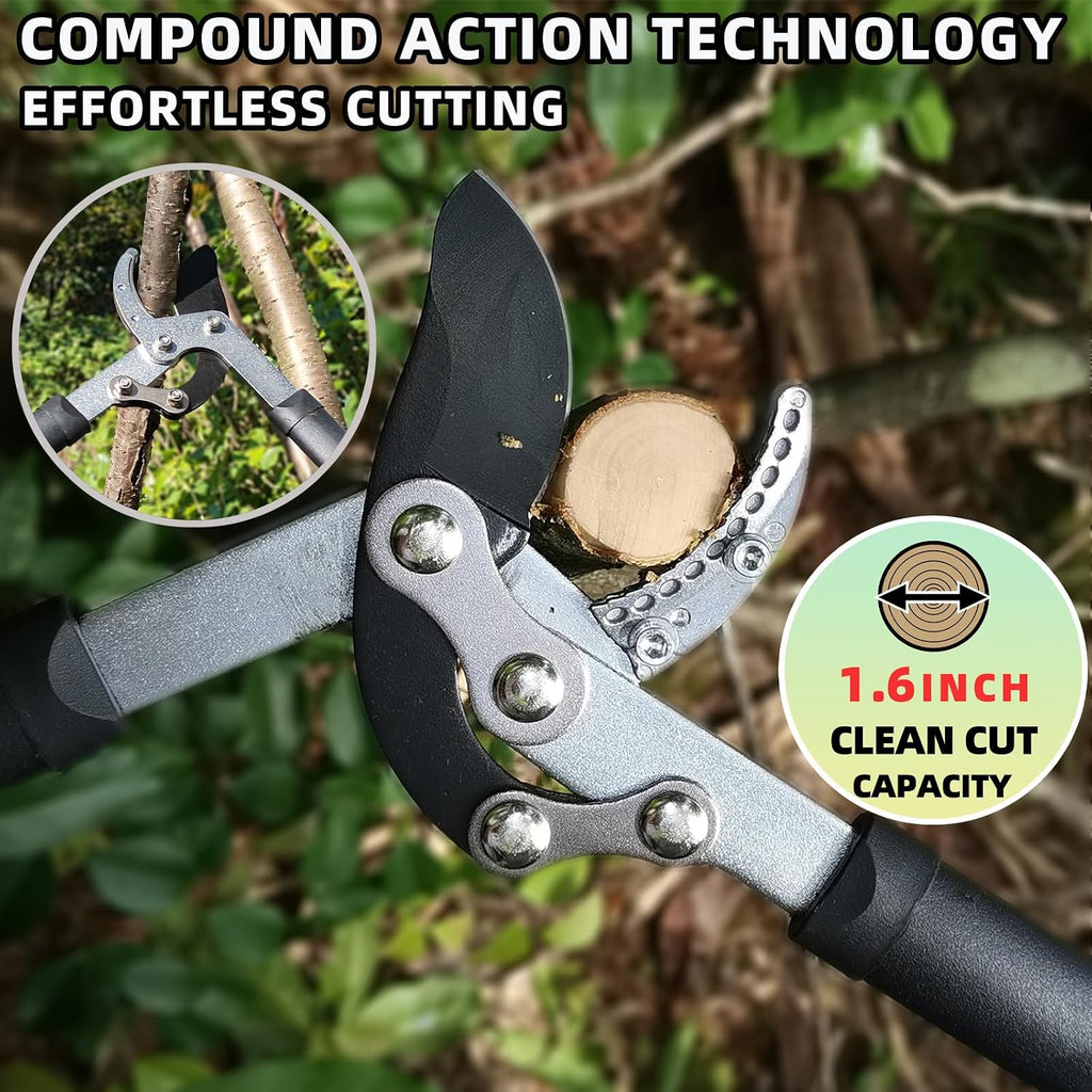 YRTSH Loppers, Hedge Shears & Pruners Combo Set, 3-Piece Hedge Clippers | Heavy Duty Tree & Shrub Care Kit for Yard