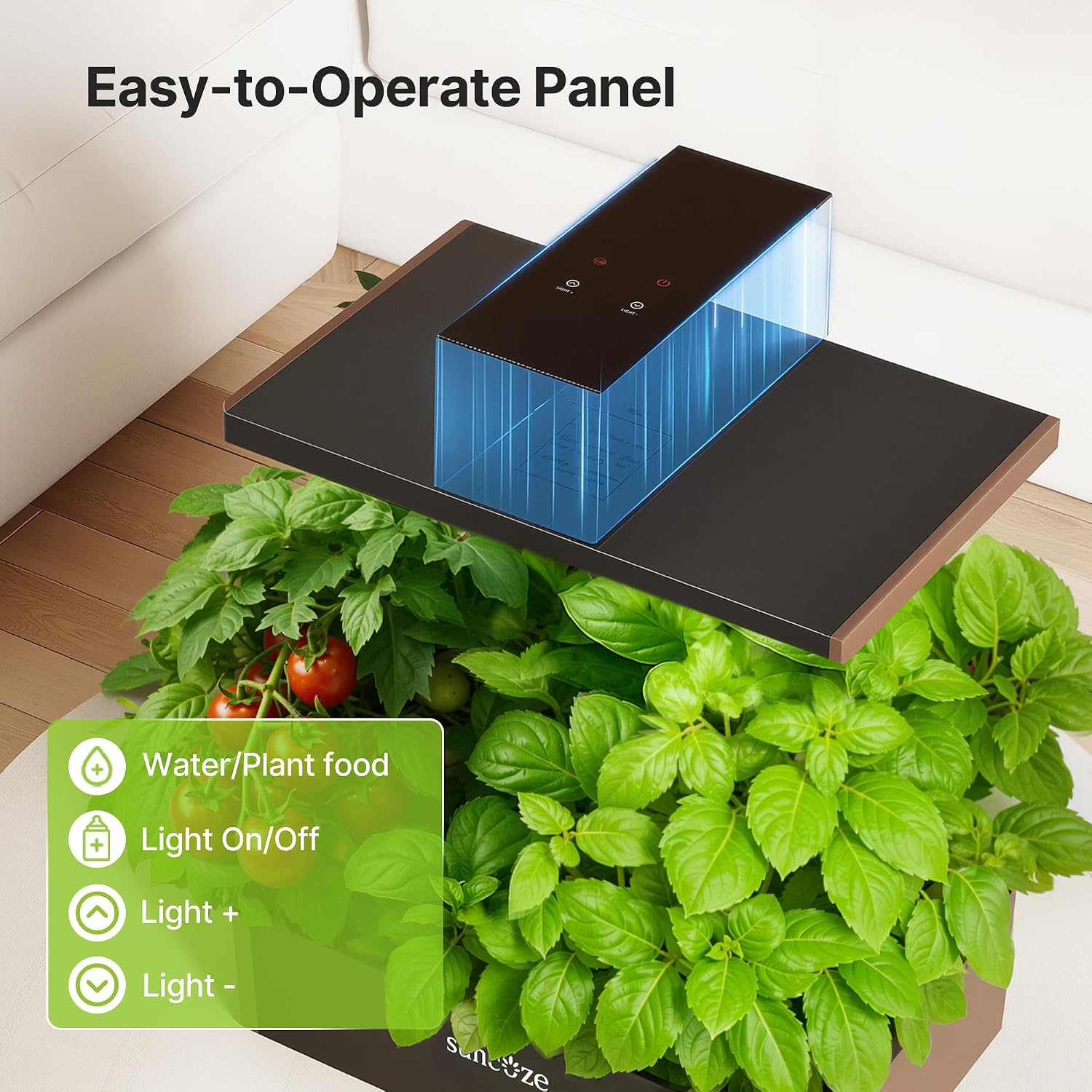 Hydroponics Growing System 20 Pods, 25" Adjustable Height, 10L Tank | Indoor Garden with 30W Dimmable LED Grow Light