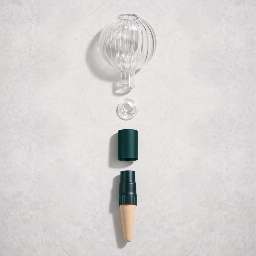 Soilagua 12 oz Top Fill Watering Globes with Terracotta Spikes, 4 Pack | Top Fill Design, Slow Release Watering
