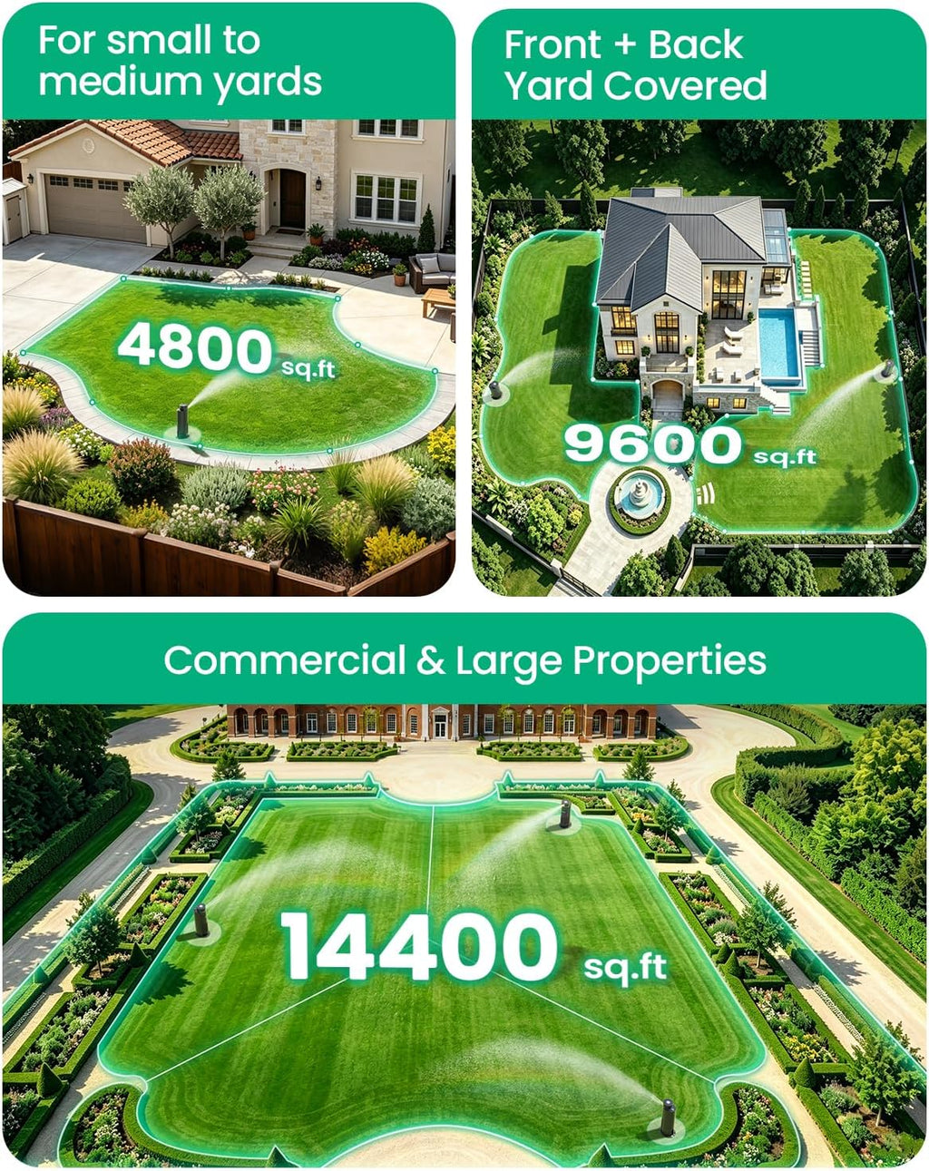 Aiper IrriSense 2 Lawn Sprinkler, Smart Irrigation System, Multi-Zone Plant-Specific Watering, Smart Scheduling