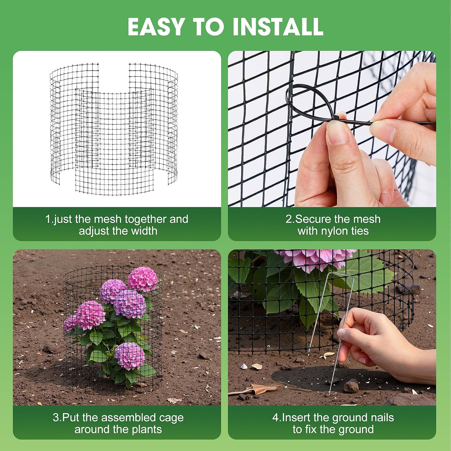 10 Pack Plant Protectors from Animals,12x12in Metal Wire Plant Cages | Outdoor Gardening Supplies, Garden Plant