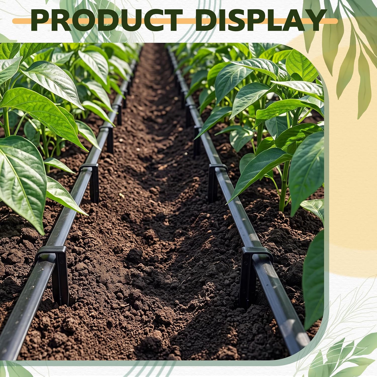 Pangda 120 Pack Irrigation Stakes 1/2 Inch Tubing, 6.3" Long Drip Anchor | Hold down Drip Irrigation Hose and Sprinkler