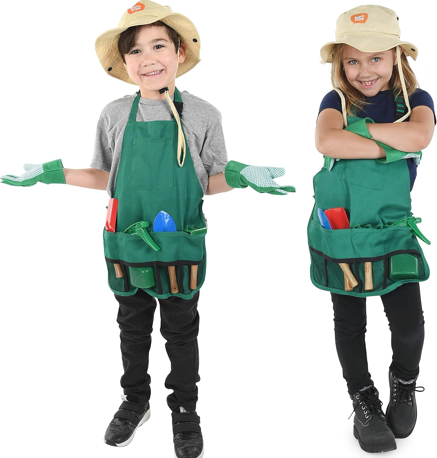 Gardener Costume Kids Outfit with Toddler Gardening Tools, 3+ | Includes machine washable apron, gloves, hat, trowel