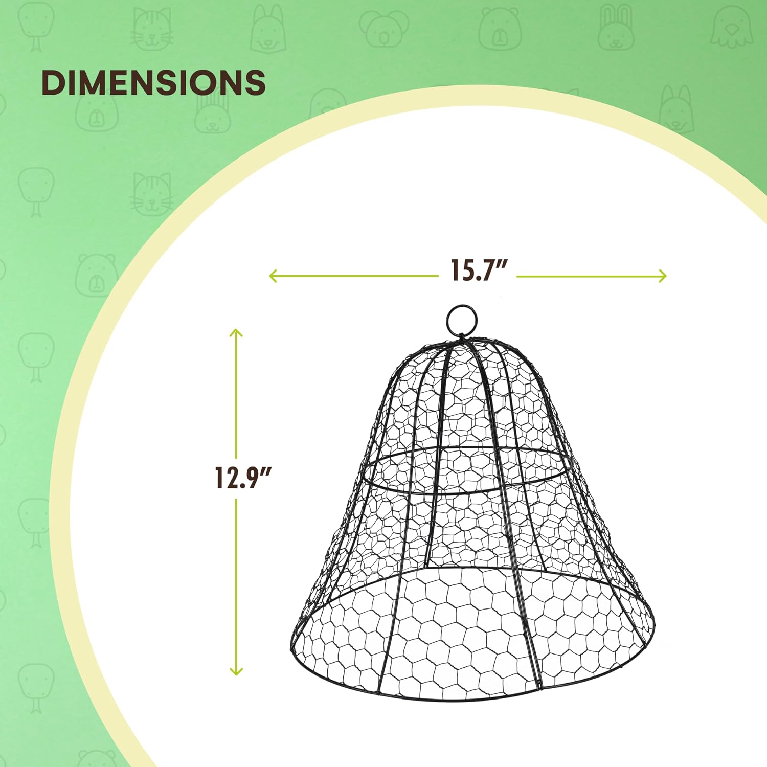 Homarden Garden Cloche Plant Protectors from Animals - Bell Screen Shape Plant Cage - Garden Protection from Animals