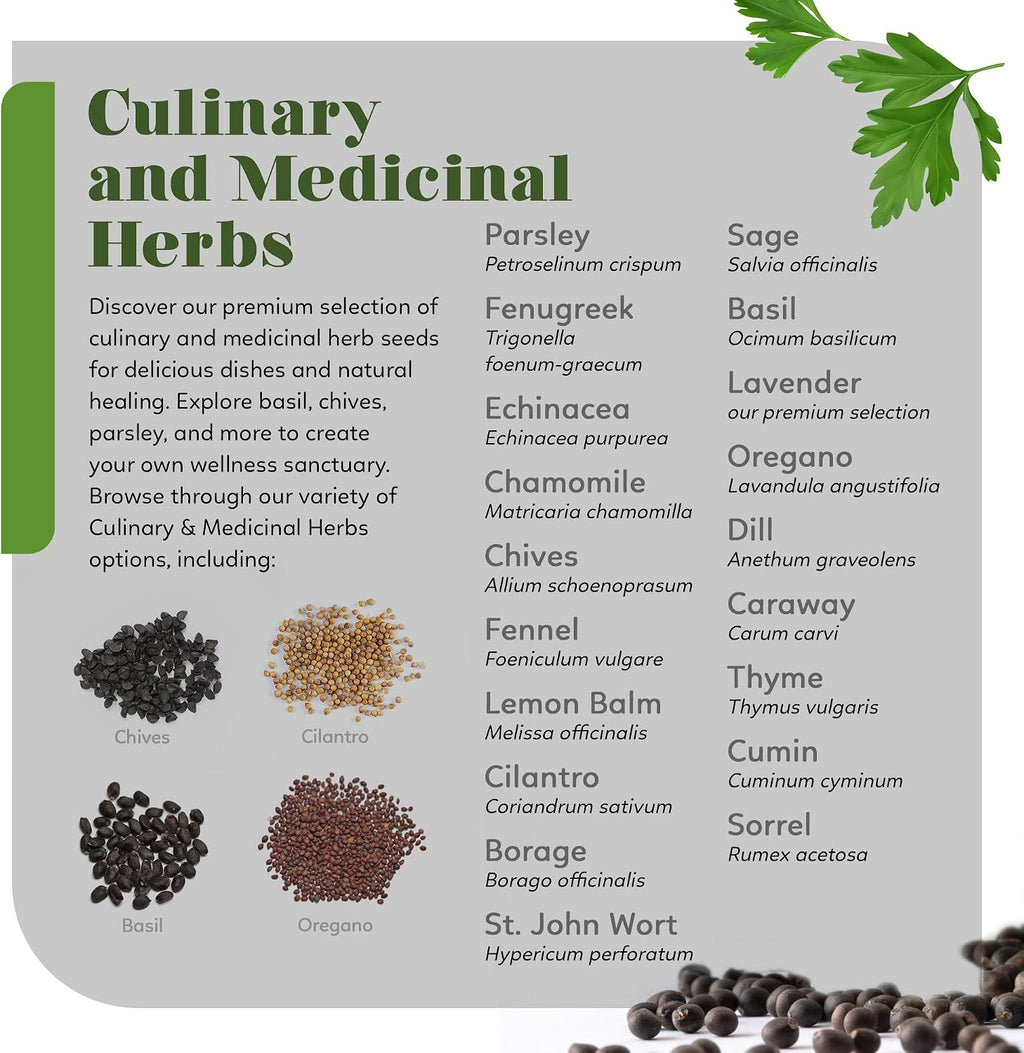 Organic Heirloom Seed Kit - 70+ Varieties, 50,000+ Seeds - Diverse Fruits, Vegetables, & Herbs for Gardening- Includes