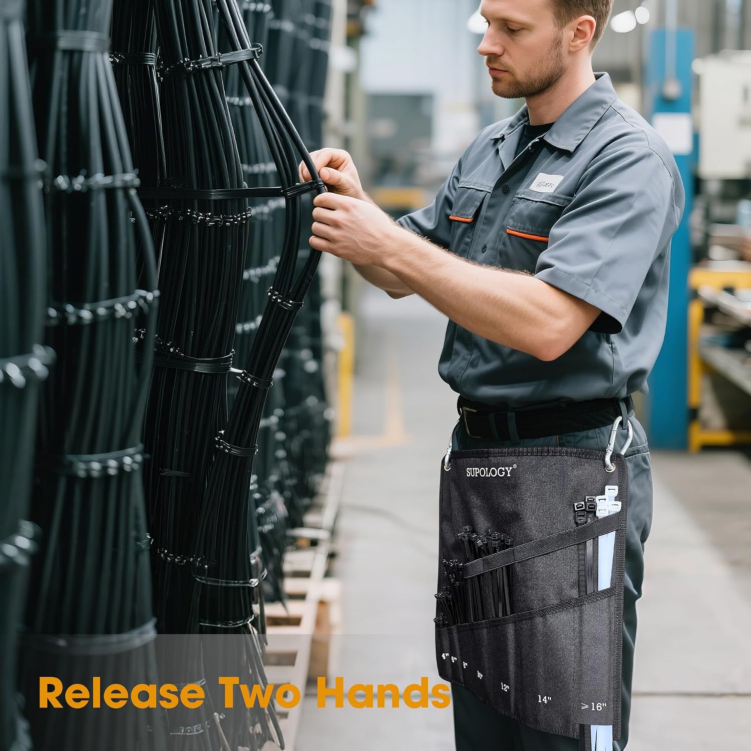 Zip Ties Assorted Size, 950 PCS Heavy Duty Wire Plants Ties with Oxford Ties Organizer, Up to 300 LBS and 22 Inches