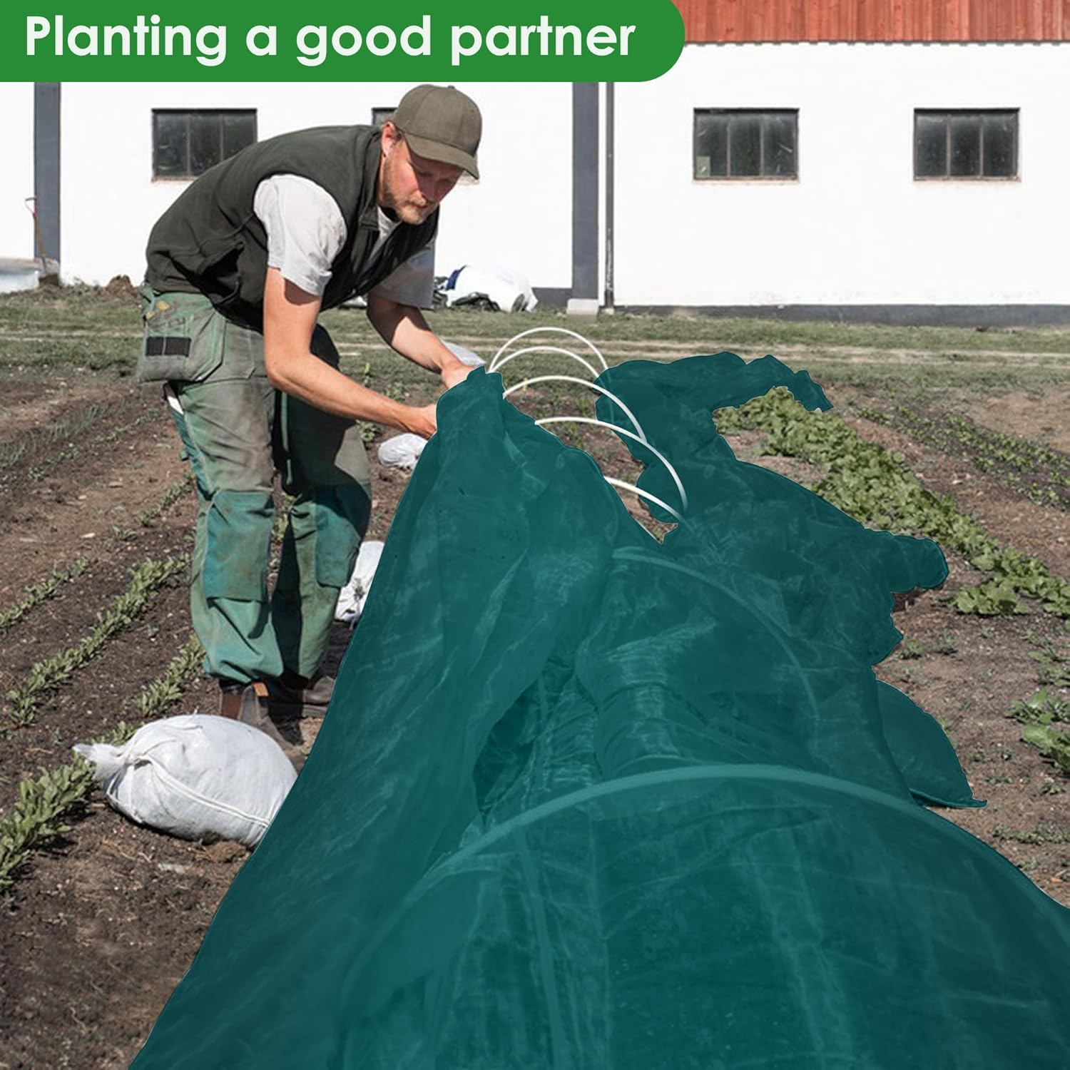 32.8 x 9.8 Ft Thicken Plant Covers Freeze Protection- Darkgreen Warm Winter Frost Cloth Blanket- Garden Fabric Plant