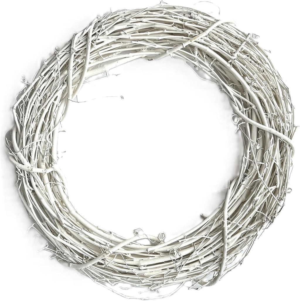 18" Painted Grapevine Wreath - White - DIY Craft Projects, Handcrafted, in-Outdoor Decoration, Behr Paint, Seasonal-Holiday-Event-Home