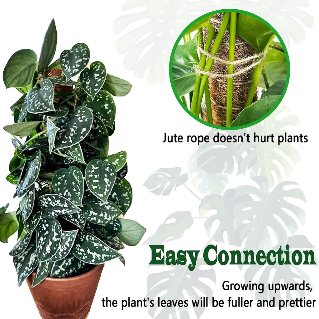 4 Pack 22 Inch Moss Poles, Stackable Moss Pole for Plants Monstera, 70 Inch Tall Moss Poles for Climbing Plants Indoor