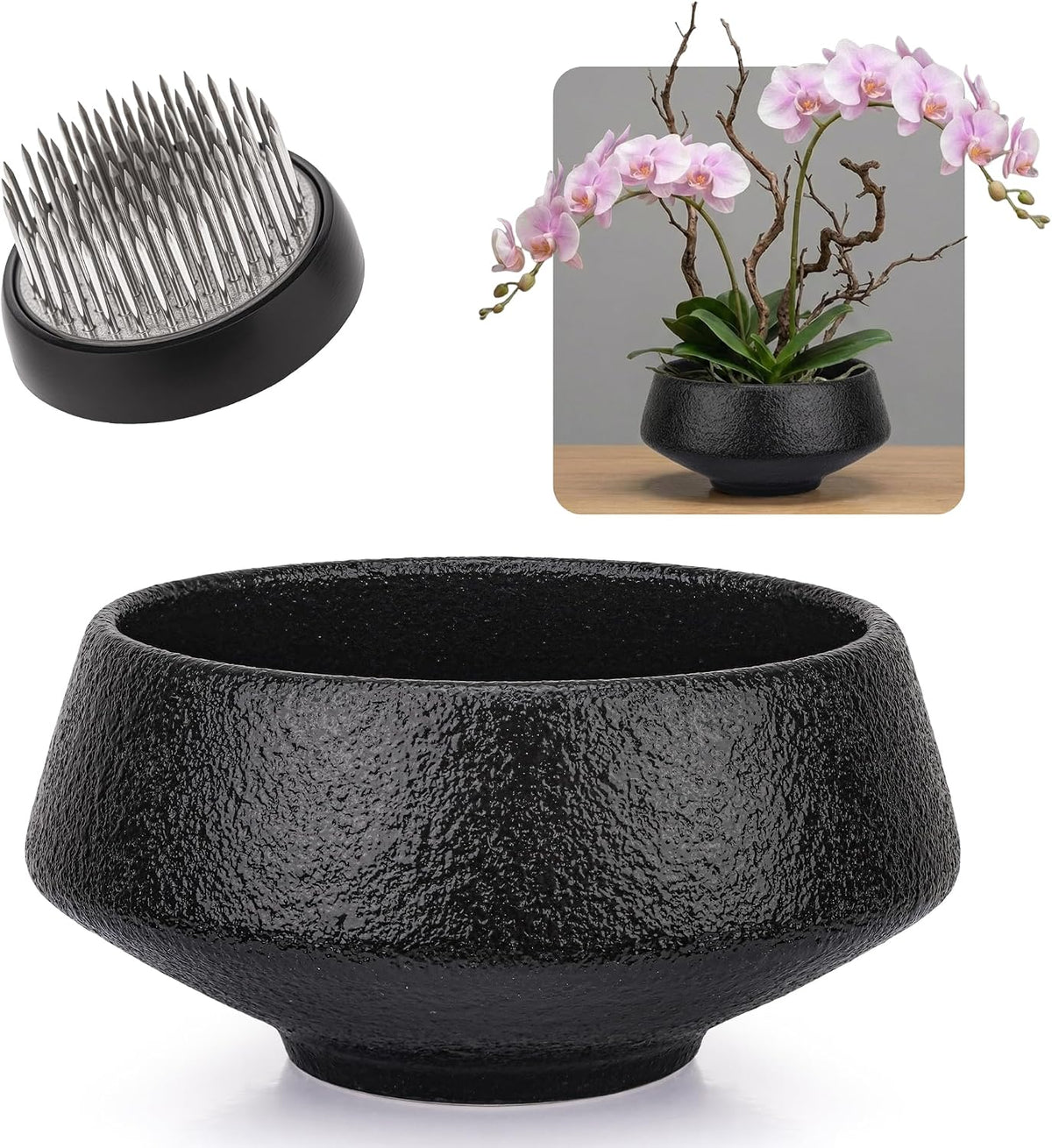Japanese Flower Frog Vase Kit, Ikebana Flower Arrangement Bowl