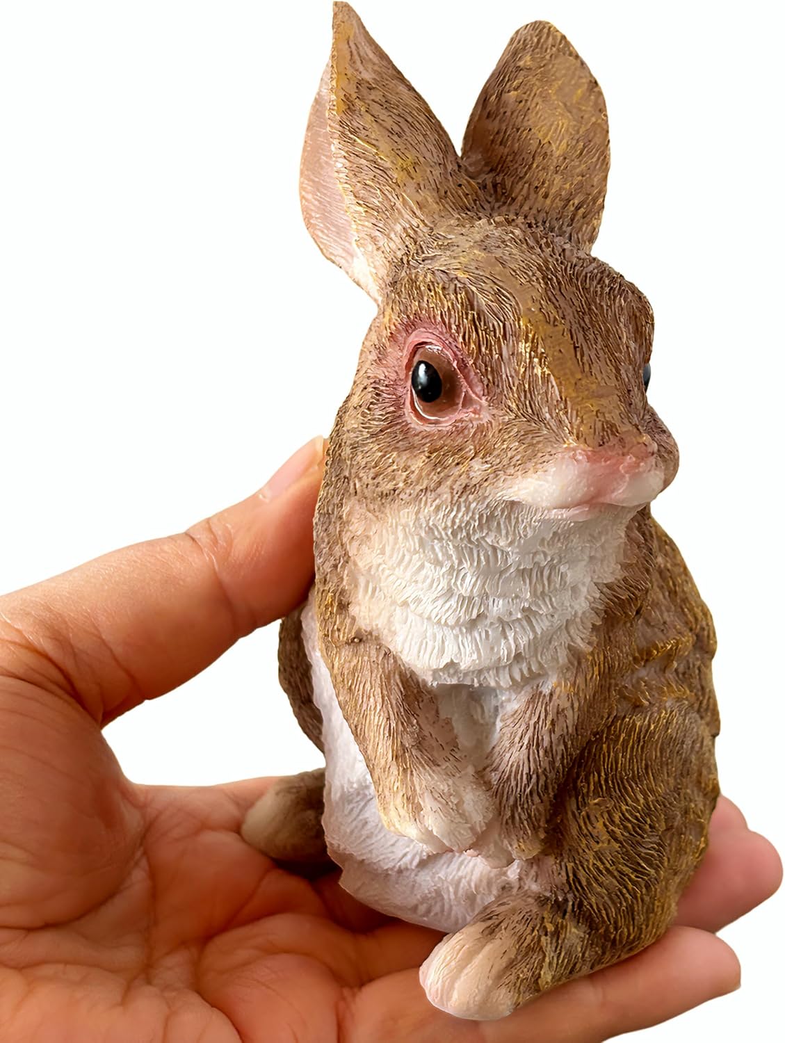Set of 3 Resin Bunnies Home Decor Rabbit Statues | Yard Decorations, Outdoor, Garden, Shelf, Plant Pot Ornaments