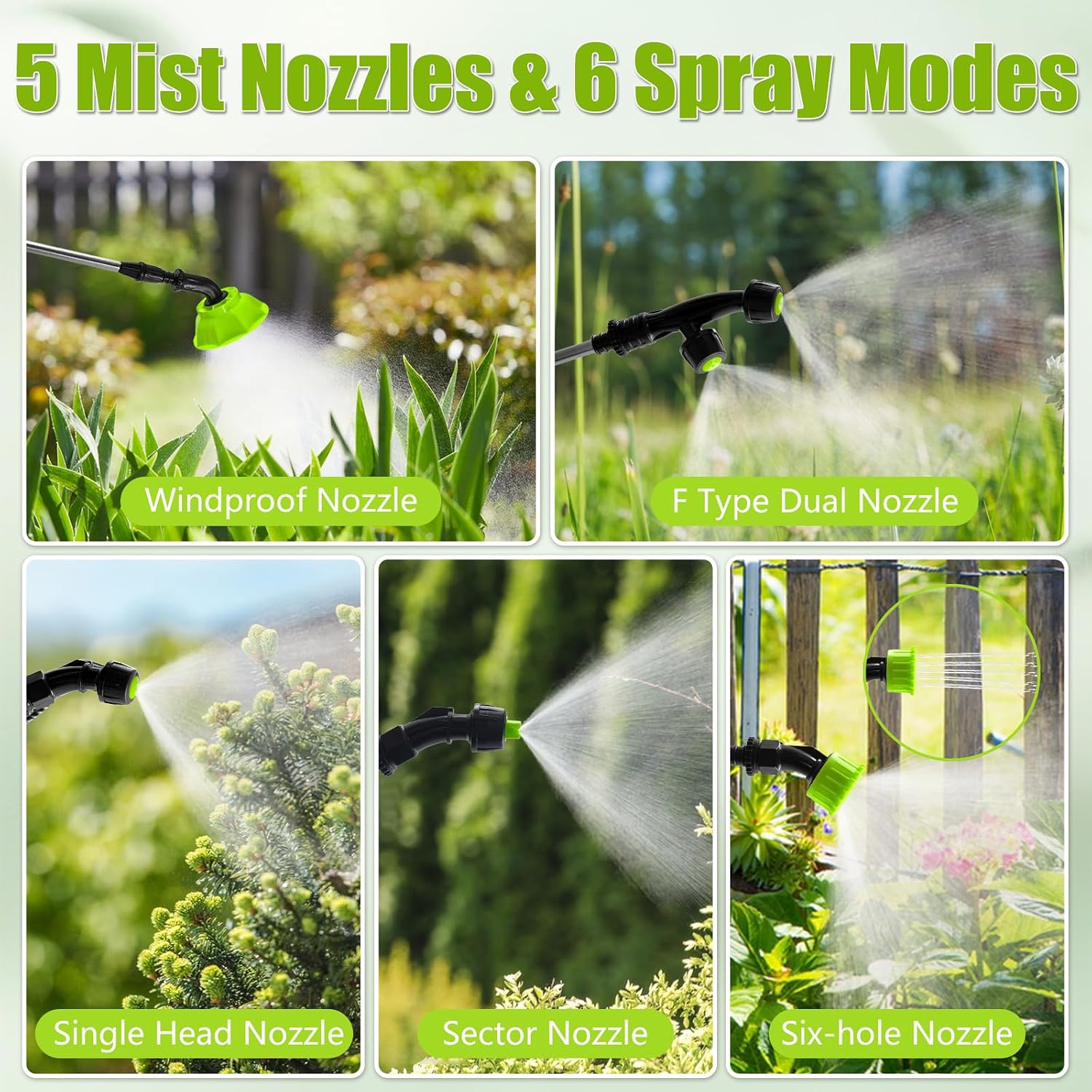 Battery Powered Backpack Sprayer 3 Gallon, Electric Garden Sprayer in Lawn | Digital Display, 3 Adjustable Pressures